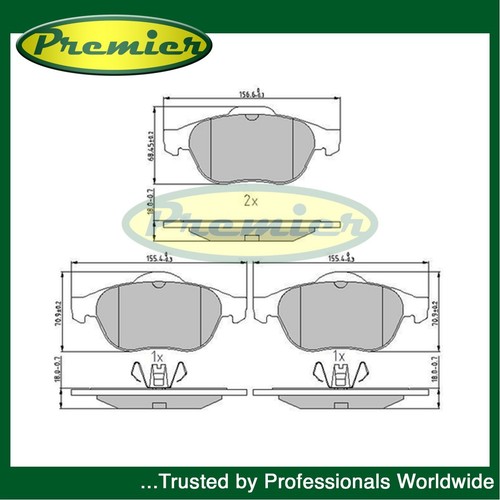 Premier front brake pads set - premier,