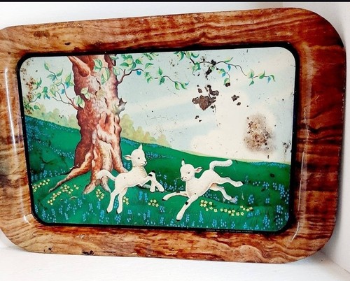 Vintage enamel tin toy - vintage, tea