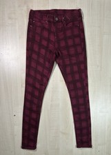 Topshop Leigh Burgundy Skinny