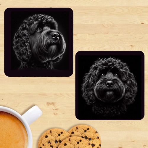 Cockapoo dog coasters - cockapoo, of