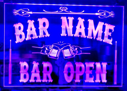 Personalied bar sign mancave - bar,