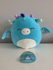 Original Squishmallows 7.5 inch Tatiana The Blue Dragon Plush Toy