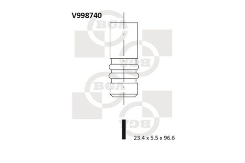 Bga engine exhaust - exhaust, 23mm