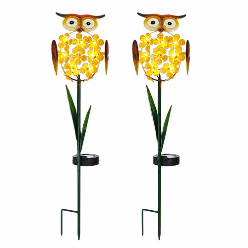 Livivo solar owl garden - owl, lights