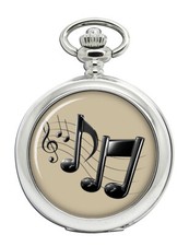 Music notes pocket watch - pocket,