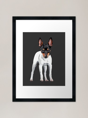 Toy fox terrier framed art - toy,