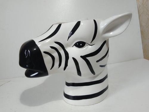 Zebra head vase - ,, ceramic