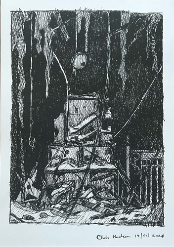 Titanic cabin wreck drawing - cabin,