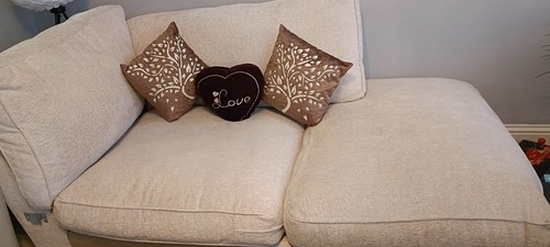 Beige fabric chaise - beige,