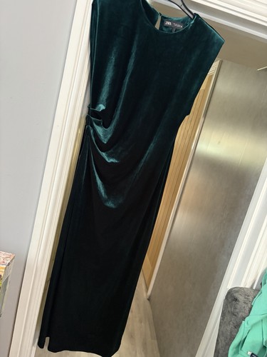 Ladies green velvet look - ladies,