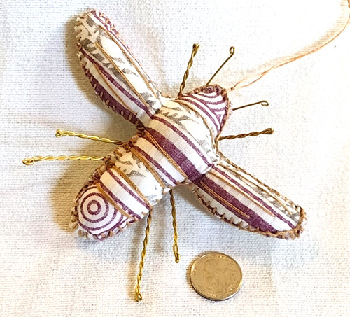Ornament handmade moth flying - handmade,