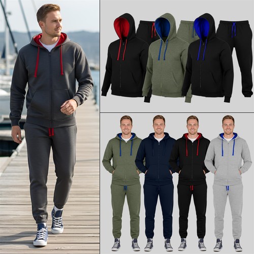 Mens tracksuit set full zip - mens,