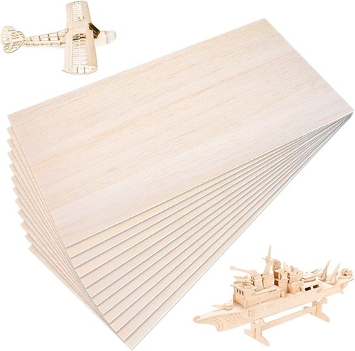 Balsa wood sheets - 12, pack