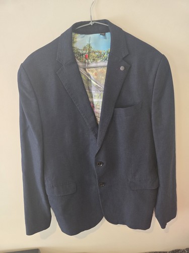 Ted baker navy cotton - baker, linen