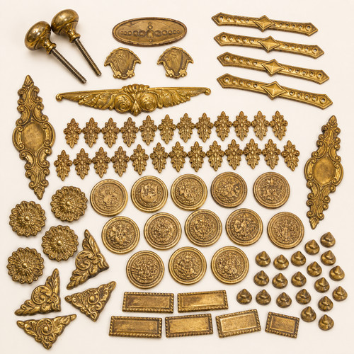Vintage brass furniture - brass,