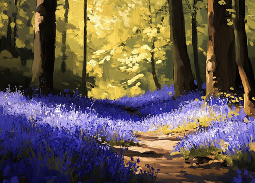 Bluebell woodland forest - bluebell,
