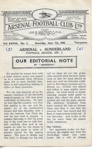 Arsenal sunderland 1946 47 - arsenal, 1946/47