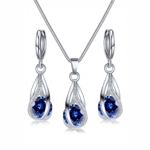 Blue crystal teardrop - blue,