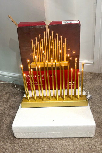 Argos gold candle - gold,