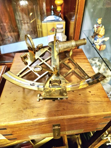 Replica brass sextant - , in