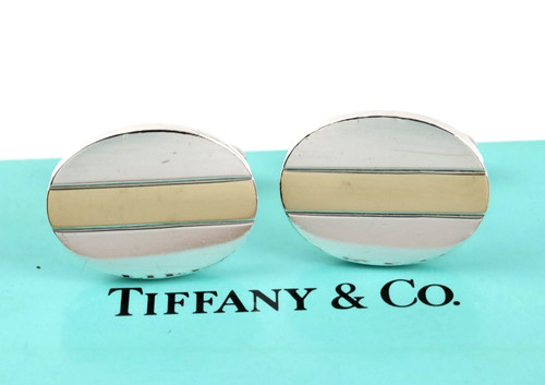 Tiffany oval cufflinks - &,