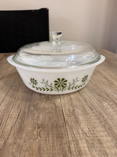 Vintage pyrex glasbake green - vintage,
