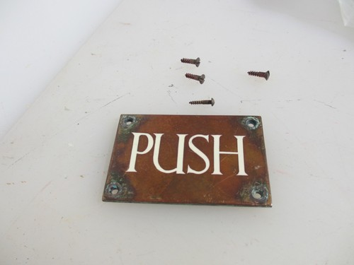 Antique brass door - door, sign