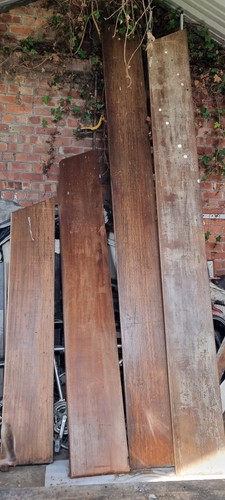 Reclaimed oak and mahogany - and,
