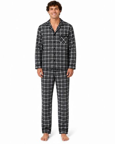 Mens cotton blend - pyjama, set