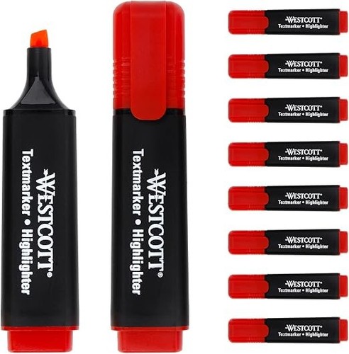 Westcott red highlighter - westcott,