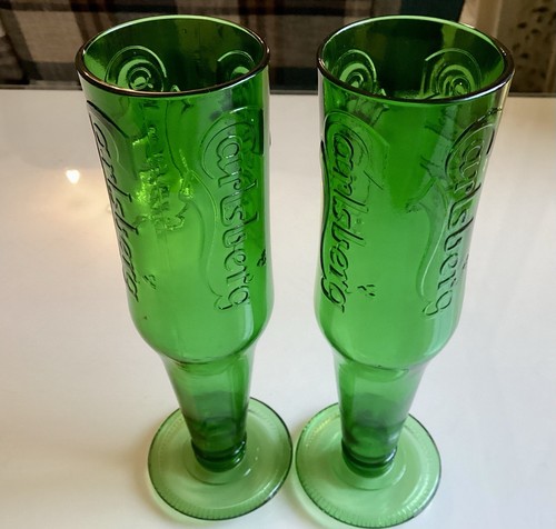 Green carlsberg lager - carlsberg, glass