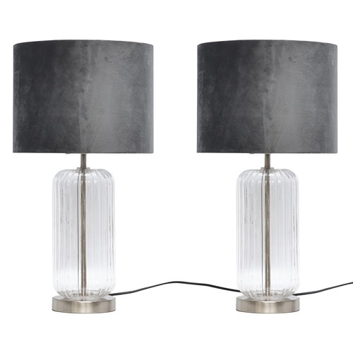 Set ribbed glass 49cm - set,