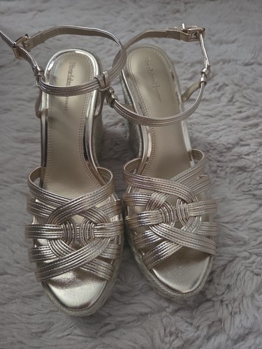 River island gold wedges - river,