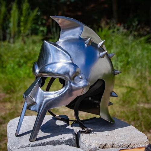 Roman gladiator helmet steel - roman,