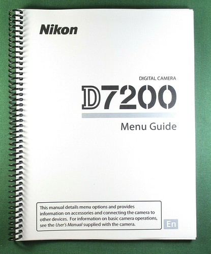 Nikon d7200 menu guide - menu, 202