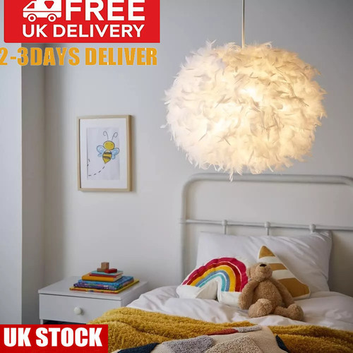 Modern white feather light - white,