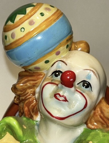 Vintage porcelain clown - vintage,