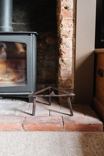 Wrought iron tripod fireside - wrought,