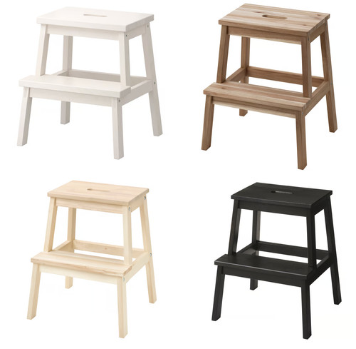 Ikea bekväm step stool wooden - step,