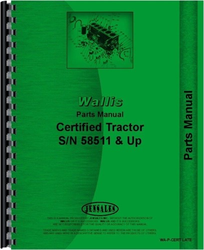 Wallis certified tractor parts - certified,