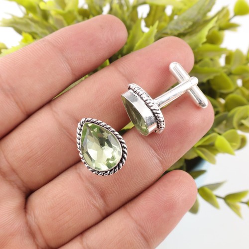 Green amethyst gemstone 925 - green,