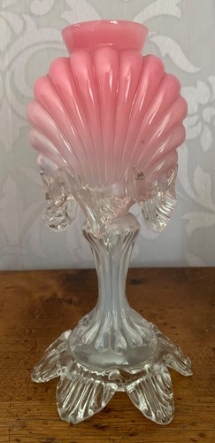 Pink glass vase possibly - glass,