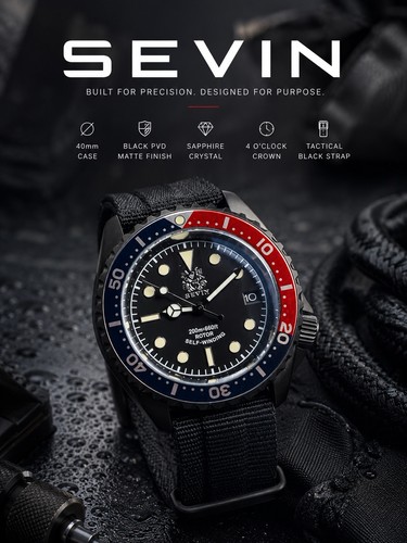 Sevin black covert - pepsi, diver