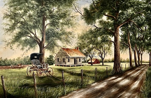Vtge original oil painting - original,
