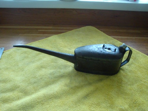 Vintage steel oil pump - , lovely