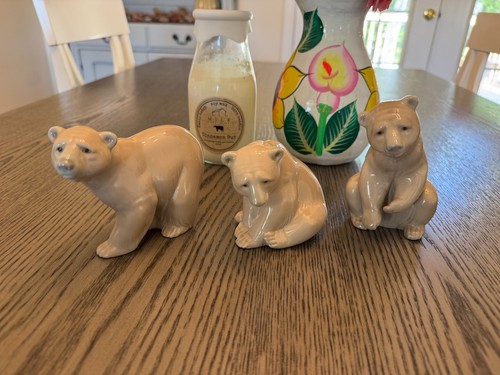 Lladro brown bears vintage set - lladro,