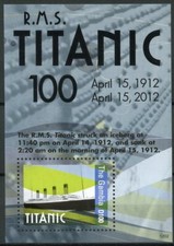 Titanic Stamps Gambia 2012 MNH 100th Anniv Sinking Ships Boats Nautical 1v S/S