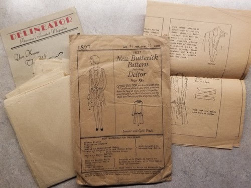 Complete vintage 1920s sewing - complete,