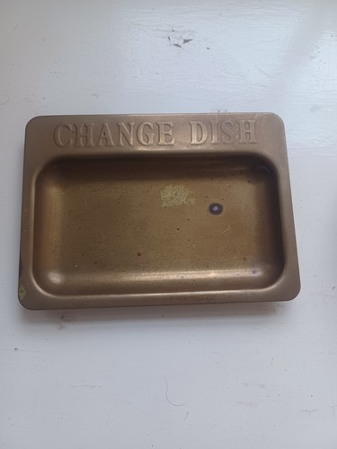 Vintage brass change - brass,