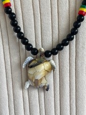 Black necklace rasta colour - black,